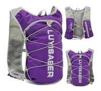 Flintronic 1PCS Chaleco Hidratacion Trail Running Mujer Hombre, Ligero Chaleco de Hidratación Ultraligero, Mochila Hidratacion, para Bici Running, Ligero Deportes, Púrpura