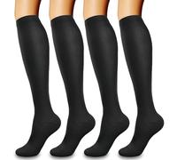 flintronic 2 Pares Calcetines de Compresion, Calcetines Compresion Running 15-20mmHg, Medias de compresion para Enfermera, Atletismo, Running, Ciclismo, Viajar 14-19in