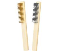 Flintronic 2 Pcs Cepillo de Alambre de latón, Mini cepillos de acero inoxidable, Cepillos de Alambre, Acero Inoxidable/latón/nailon, Para Limpiar Escoria de Soldadura, Suciedad Grasa, Óxido y Polvo