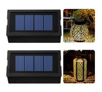 Flintronic 2 PCS Lámparas Solares de Repuesto Superior, Caja Batería Solar, Parte Superior de Repuesto de Luces Solares, Accesorios de Repuesto Luz Solar, para Jardín, Decoración Patio, Aire Libre