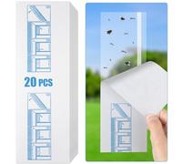 Flintronic 20 PCS Trampa Moscas Ventana, 21 x 7 cm Pegatina Moscas Ventana, para Moscas Interior Transparente, Trampa para Insectos para Ventana, para Moscas Jejenes, Domésticas