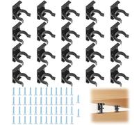 Flintronic 20 Piezas Clips de Fijación para Zócalos de Cocina, Soportes para Zócalos de Cocina, con 50 Tornillos, para sofás, mesas, camas, soportes de TV, armarios y otros muebles, para 27mm-33mm