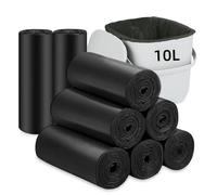 Flintronic 200PCS Bolsas Basura Orgánicas, 45x50cm 10L Bio Bolsas de Basura, 2,6 Galones Bolsas de Basura, para Residuos de Alimentos, Hogar, Jardín, Cocina, Oficina(Negro)