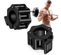 Flintronic 2PCS Abrazaderas de Barra Olímpica, Abrazaderas de Barra de Liberación Rápida de 50 mm, Pinzas para Levantamiento de Pesas, para Levantamiento de Pesas Entrenamiento (Negro)