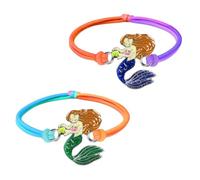 flintronic 2PCS Pulsera de Caballos para Niñas, Pulseras de Humor para Niños, Pulsera Infantil Arcoiris, Pulsera Infantil Niña que Cambia de Color, 2 PCS Sirena, Regalo de Niña