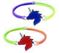 flintronic 2PCS Pulsera de Caballos para Niñas, Pulseras de Humor para Niños, Pulsera Infantil Arcoiris, Pulsera Infantil Niña que Cambia de Color, 2 PCS Unicornio, Regalo de Niña