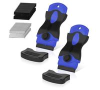 Flintronic 2PCS Raspador Vitroceramica, con 20 Cuchillas de Repuesto, Azul