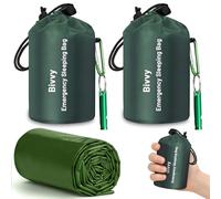 flintronic 2PCS Saco de Dormir Emergencia, 120 * 200cm Mantas Termica de Aluminio, Sacos de Vivac Supervivencia, Mantas Termica de Aluminio, para Cámping, Excursionismo, Trekking