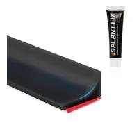 flintronic 3 M negro Barrera de Ducha Y Sistema de Retención, Embellecedor Copete Encimera Cocina, Umbralducha Plegable, Umbral Plegable de Silicona para Platos de Ducha Con 20g de pegamento