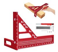 Flintronic 3D Multiángulo Escuadra Carpintero, 22.5-90°Transportador De Angulos Aleación De Aluminio, 163mm Herramientas de Carpintería Precisas, Regla Triangular de Inglete para Carpintero Ingeniero