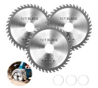 Flintronic 3PCS Hoja de Sierra Circular para Madera, Hoja de Sierra Circular 115 x 22.2 mm 40 Dientes, Ho-ja de Sier-ra Circul-ar de Corte Fino, para Madera, Paneles de Yeso, Laminado, Plástico