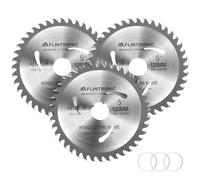 Flintronic 3PCS Hoja de Sierra Circular para Madera, Hoja de Sierra Circular 125 x 22.2 mm 40 Dientes, Ho-ja de Sier-ra Circul-ar de Corte Fino, para Madera, Paneles de Yeso, Laminado, Plástico