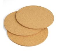 Flintronic 3pcs manteles Individuales Redondos de Corcho, Salvamanteles Imantados Corcho, Salvamanteles de Corcho para Salvamanteles Individuales, Teteras, Sartenes y Plantas (180 x5 mm)