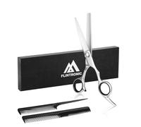 Flintronic 3PCS Tijeras Peluquería Profesional, 6.9'' Kit Tijeras Entresacar, Tijeras de Peluquero de Acero Inoxidable para Cortar el Pelo para Mujeres, Hombres y Niños, para Salón, Hogar, Mascota