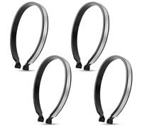 flintronic 4 Piezas Clips para Pantalones De Ciclismo, ABS Clips Reflectantes para Pantalones de Bicicleta, Elastic Trouser Clips para Correr de Noche, Andar en Bicicleta y Andar en Motocicleta, Gris