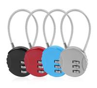 Flintronic 4pcs Candados De Equipaje, Candado Maleta Viaje, Candados Numerico De Código, Candados Antirrobo De Seguridad, Para Maleta De Viaje, Casillero, Mochila (Negro)