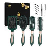 Flintronic 4PCS Cepillo Desenredante para Todo Tipo de Cabello, Cepillo Térmico Redondo, cepillo Detangler Antienredos y Antirotura, cepillo de Peinado para Hombres y Mujeres