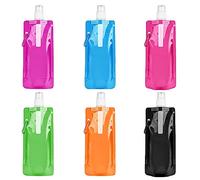 flintronic 500ml Sistema De Botellas De Agua Plegable * 6pcs, Plegable Flexible Botella De Agua Reutilizable, Plegable Bolsa De Agua, Con Ce, Rohs Certificados, Para Campamento, Caminatas, Viajes