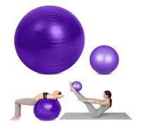 flintronic 55/25cm Pelota de Pilates, Fitness Pelota de Ejercicio, Embarazo y Sentarse, Equilibrio, Entrenamiento, Incluye Manual de Instrucciones, Bomba de Aire Morado