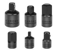 Flintronic 6 Piezas Adaptadores para Llave, Adaptador para Llave de Carraca, adaptador de tuerca para taladro o atornillador inalámbrico,juego de puntas para destornillador inalámbrico, Negro