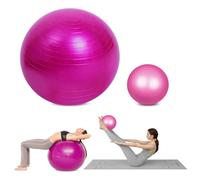 flintronic 65/25cm Pelota de Pilates, Fitness Pelota de Ejercicio, Embarazo y Sentarse, Equilibrio, Entrenamiento, Incluye Manual de Instrucciones, Bomba de Aire Rosa