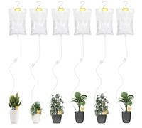 Flintronic 6PCS Unidades Bolsa Dispositivos Automáticos de Riego Para Plantas, Sistema AutomáTico de Riego de Plantas, 3500ML, Para Jardín BonsáIs, con Trampa Atrapa Moscas*6, Gancho*6