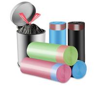 Flintronic 75PCS Bolsa de Basura, 45x50cm Bolsas de Basura Resistentes Antigoteo, Resistentes Bolsas con Cinta de Cierre, para Residuos de Alimentos, Hogar, Jardín, Cocina, Oficina (Color)