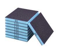 Flintronic 8 Piezas Esponjas de Lijado, Grain 60/80/100/120/180/220/240/320/400, Esponja de Lija Húmeda y Seca Taco Abrasivo, Lijado Lavables y Reutilizables para Madera Metal Cocina Muebles