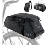flintronic 8L Bolsa Trasera de Bicicletas, Bolsa Alforja Trasera Bicicleta, Bolsa Marco Bicicleta Trasera, Bolso de Viaje Portátil Extensible Bolsa de Hombro, Impermeable, con Funda para Iluvia