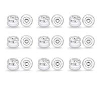 Flintronic 9 Pares Respaldo Pendientes, Pendientes de Oro de 18 Quilates, Repuesto de Silicona para Pendientes, Seguridad para Pendientes, para Pendientes, Hipoalergénico CómModo sin Irritación-Plata