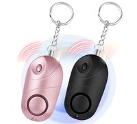 flintronic Alarma Personal de Emergencia 140dB, 2PCS Alarma Seguridad Autodefensa con Luz Estroboscópica, para Mujeres para Turno Nocturno para Mujeres, Niños,Ancianos, Turno Nocturno