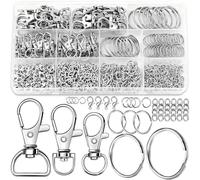 flintronic Anillas llavero, 265pc Anillos de Metal Llavero Conjunto, Cadena llavero, Anillos de Salto Abiertos, Kit Accesorios Reparación Joyas, Para Llaves Collare Pulsera DIY Manualidade Bisutería