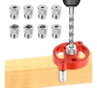 Flintronic Ayuda de Perforación para Carpintería, Buscador de Centros de Orificios, Localizador de Perforaciones, con Casquillos de Perfora-ción de 3/4/5/6/7/8/9/10 mm, para Hogar Carpintería DIY