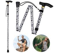 Flintronic Bastones Deportivos Plegables de Aluminio, Telescópicos Bastones Trekking, con Amortiguación, Ajustable 85cm~95cm, Antishock y Durable, para Senderismo Alpinismo Trail Viaje, Blanco