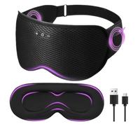 Flintronic Bluetooth Antifaz para dormir, máscara inalámbrica de música 3D, Anti-Luz Máscara de Dormir Sin Presión Ocular para Mujeres y Hombres, para dormir de lado o de espalda(Negro)