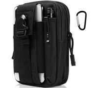flintronic Bolsa Cintura Táctica, Bolso Cinturón Militar Compacto 1000D Nylon para Herramientas Pequeñas de Multiusos Teléfono Móvil al Aire Libre Deportes Senderismo y Camping, con Mosquetón