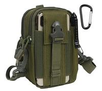 flintronic Bolsa Cintura Táctica, Bolso Cinturón Táctica Militar Compacta 1000D Nylon para Herramientas Pequeñas de Multiusos Teléfono Móvil al Aire Libre Deportes Senderismo y Camping, con Mosquetón