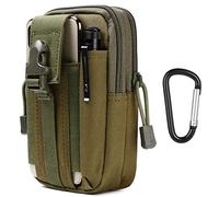 flintronic Bolsa Cintura Táctica, Bolso Militar Compacta 1000D Nylon para Herramientas Pequeñas de Multiusos Teléfono Móvil al Aire Libre Deportes Senderismo y Camping, con Mosquetón