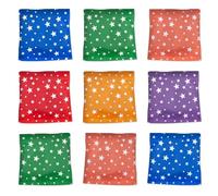 flintronic Bolsas de Frijol de Nylon, 9PCS Juegos Infantiles Set, 7 * 7cm, Juegos al Aire Libre Velocidad y Agilidad Juegos de Entrenamiento, 1PC-35g Partículas de Cerámica