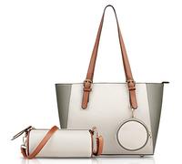 flintronic Bolso Totes para Mujer de 3Pcs, Bolso de Mano Moda Bolsos de Hombro Cuero PU,Monederos Mujer Cartera de Mujer de Gran Capacidad, Bolsos Hobo Satchel Cartera set