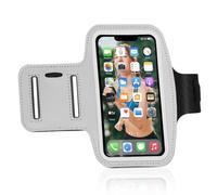 flintronic Brazalete Movil Running Ajustable, Brazalete Deportivo Universal con Llave y Ranura para Auriculares, para iPhone 14/14 Pro/13/13 Pro/X, Galaxy S22, para Tteléfonos de hasta 6,1" (Gris)