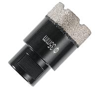 Flintronic Broca de Diamante Soldada, Diámetro 35mm Perforación Soldada al Vacío, para Porcelana, Azulejos, Gres, Cerámica, Mármol, Granito, Adecuado para Amoladoras Angulares.
