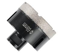 Flintronic Broca de Diamante Soldada, Diámetro 68mm Perforación Soldada al Vacío, para Porcelana, Azulejos, Gres, Cerámica, Mármol, Granito, Adecuado para Amoladoras Angulares.