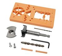 Flintronic Broca para Bisagras Ocultas, 35mm Broca De Bisagra, Guía de Perforación de Bisagra Oculta de 35 mm, con Posicionador Forstner, Herramientas de Carpintería Adecuadas para Puertas de Armario