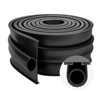 Flintronic Burlete Puerta Garaje, 3M Cinta de Sellado Multiuso para Puerta de Garaje, Unta de Sellado de Goma Ancho de 10 cm Extremo en T, para Puerta Seccional y Basculante, Almacén de Fábrica