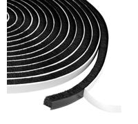 Flintronic Burletes Para Ventanas Correderas, Cepillo adhesivo de 6m, Junta de Cepillo Autoadhesiva, Burletes Para Ventanas, Prueba de Viento de Polvo Puerta Ventana Strip Pegatina 9 x 9 mm (negro)