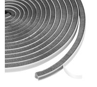 Flintronic Burletes Para Ventanas Correderas, Cepillo adhesivo de 6m, Junta de Cepillo Autoadhesiva, Burletes Para Ventanas, Prueba de Viento de Polvo Puerta Ventana Strip Pegatina 9 x 9 mm (Gris)