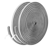 Flintronic Burletes Para Ventanas Correderas, Cepillo adhesivo de12m, Junta de Cepillo Autoadhesiva, Burletes Para Ventanas, Prueba de Viento de Polvo Puerta Ventana Strip Pegatina 9 x 9 mm (Gris)