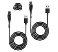 flintronic Cable de Carga USB 5V para Afeitadoras Eléctricas, 2pc Cable Alimentación USB, Cable Carga Repues to Afeitadora, Compatible con Philips Norelco OneBlade/OneBlade 360/OneBlade Pro 360