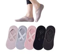 flintronic Calcetines Pilates Yoga, Pilates Calcetines Antideslizantes Mujer pour Yoga, con Asas y Correas, para Pilates, Danza, Fitness - Multicolor